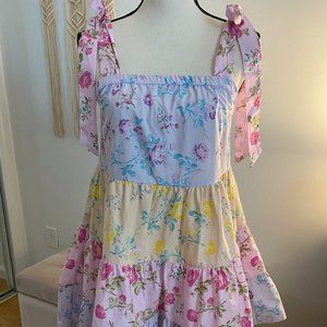 LoveShack Fancy - Jeanne Tie-Strap Tiered Dress